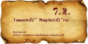 Tamaskó Magdaléna névjegykártya